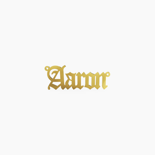 14K Solid Gold Gothic Name Necklace - Vera Jewelry in Miami
