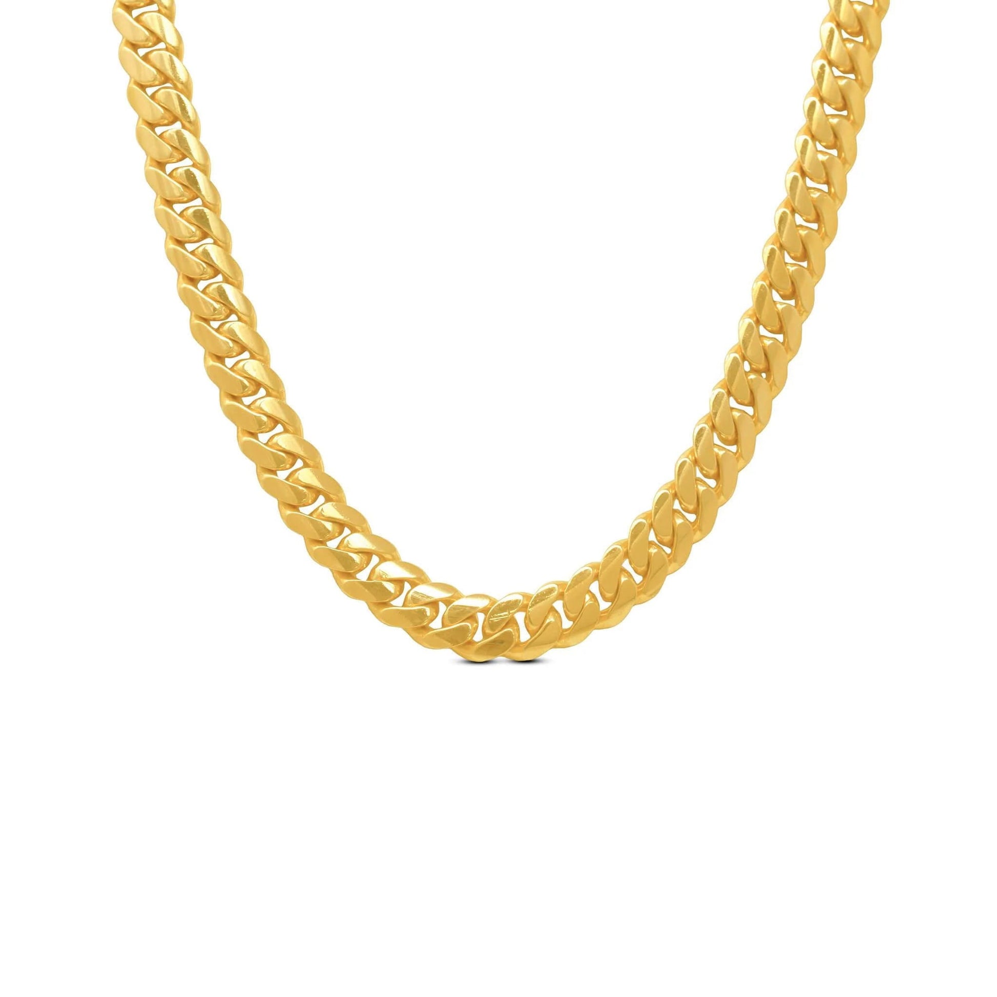 10mm Miami Cuban Link Chain in 10K Solid Yellow Gold - Vera Jewelry in Miami