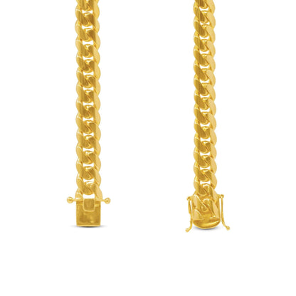 13mm Miami Cuban Link Chain in 14K Solid Yellow Gold - Vera Jewelry in Miami