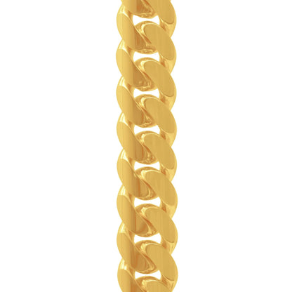 15mm Miami Cuban Link Bracelet in 10K Solid Yellow Gold - Vera Jewelry in Miami