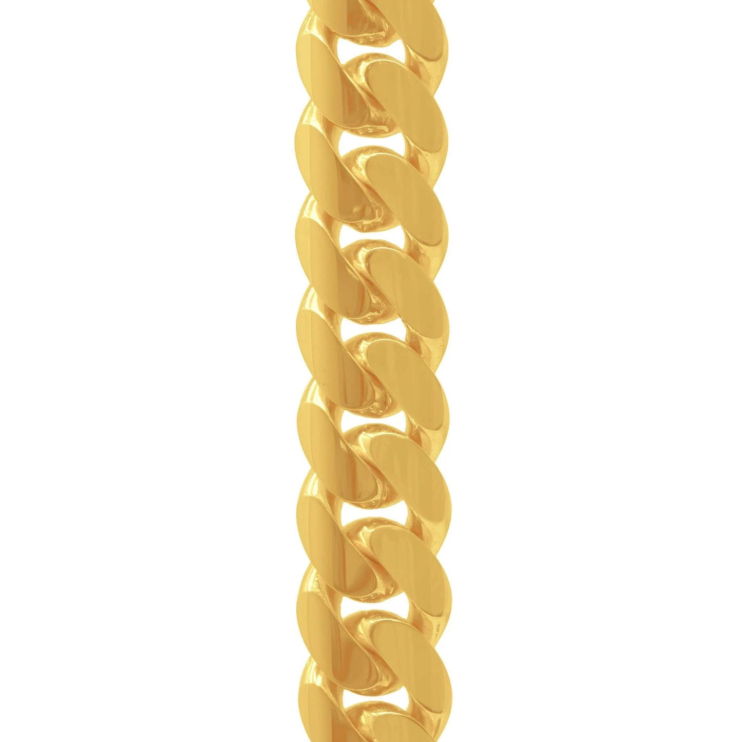 18mm Miami Cuban Link Bracelet in 14K Solid Yellow Gold - Vera Jewelry in Miami