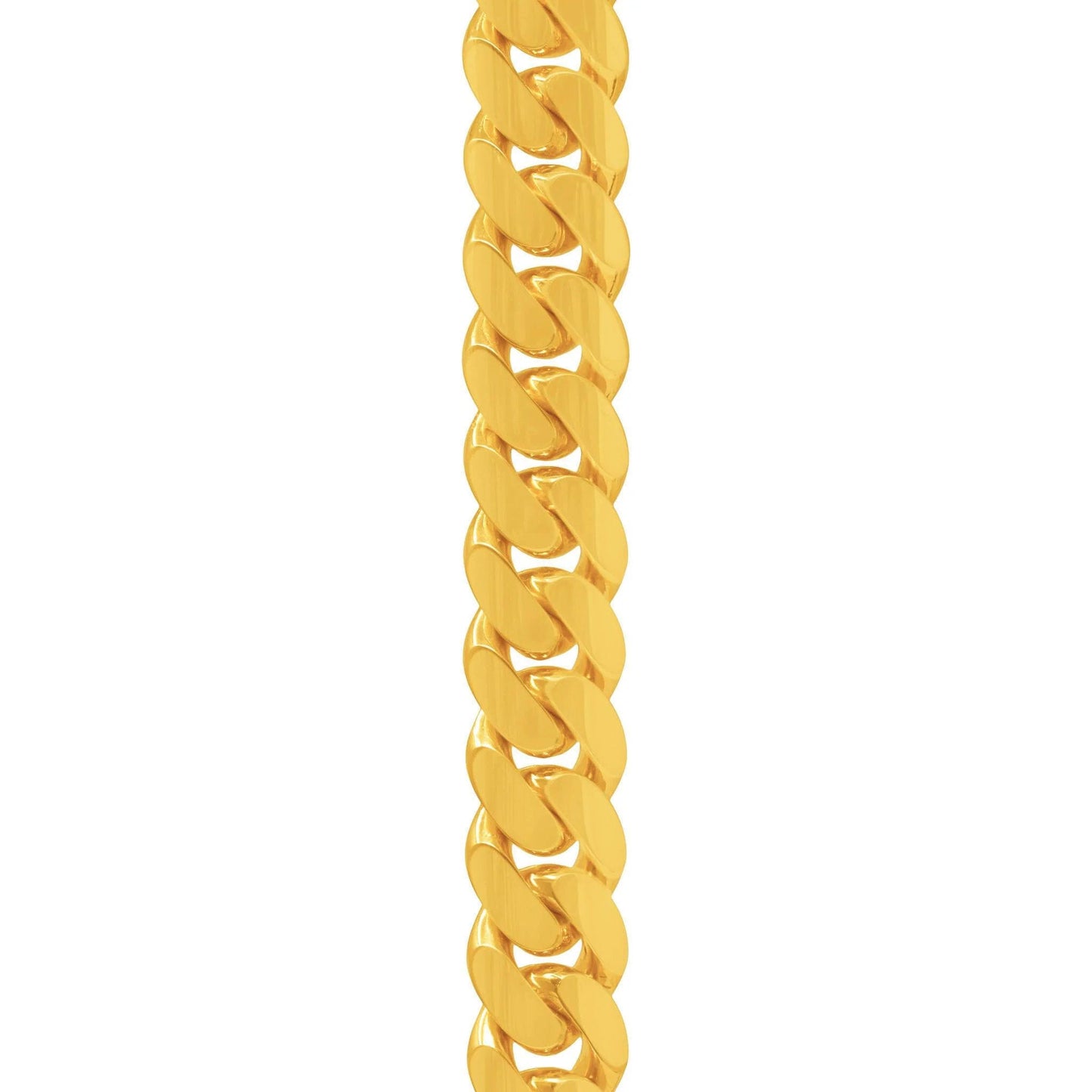 18mm Miami Cuban Link Bracelet in 10K Solid Yellow Gold - Vera Jewelry in Miami