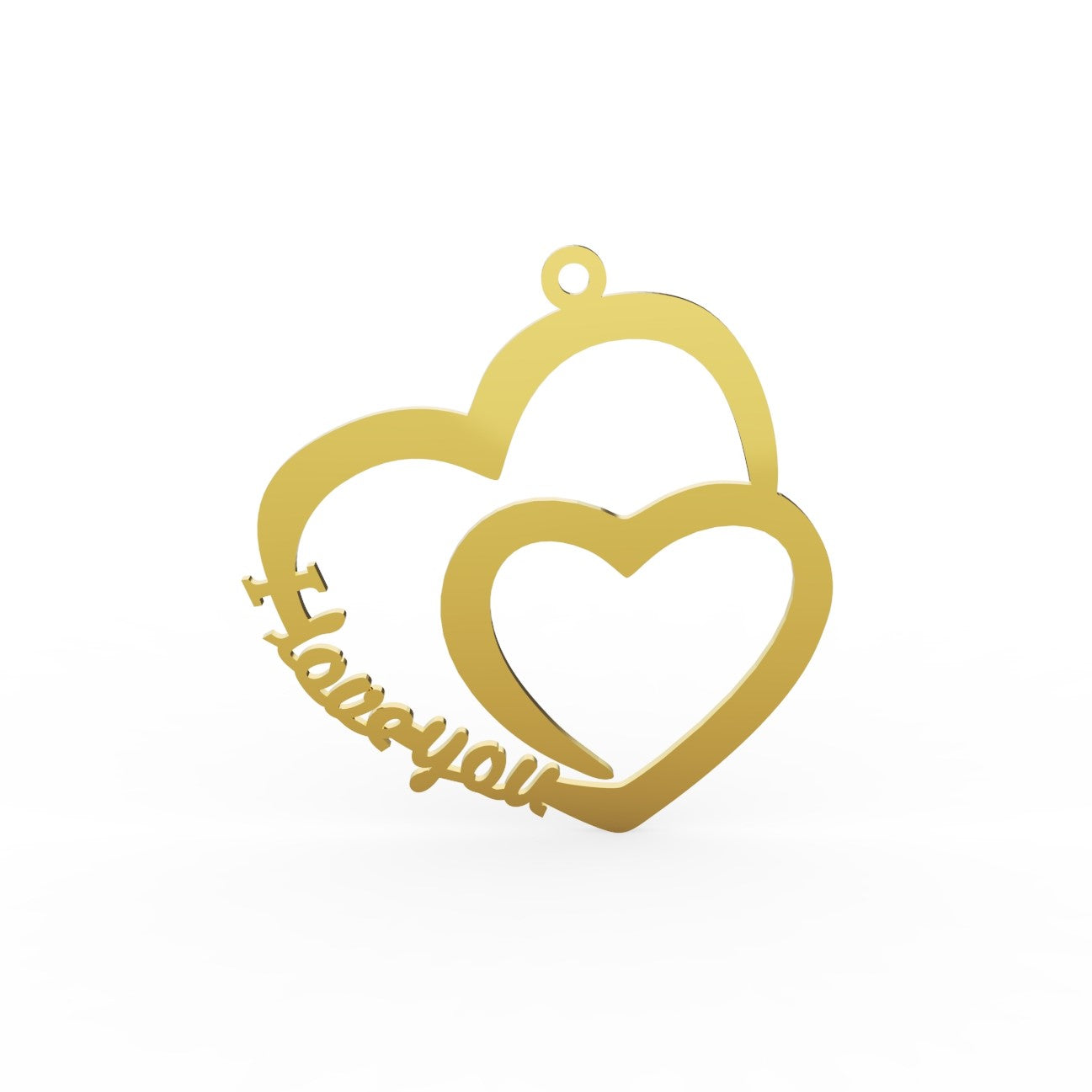 14K Solid Gold I Love You Necklace - Vera Jewelry in Miami